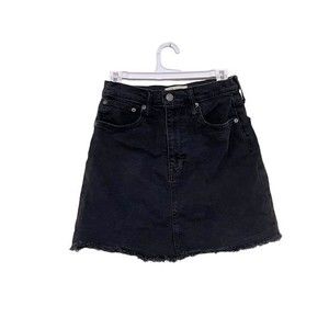 Madewell 26 Skirt Denim Mini Black